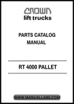 Enhance your operational efficiency with the CROWN FORKLIFT RT 4000 Pallet Parts Catalog Manual in PDF format. This comprehensive guide is designed to provide you with detailed information on all parts and components of the RT 4000 model, ensuring you have the resources needed for effective maintenance and repairs.