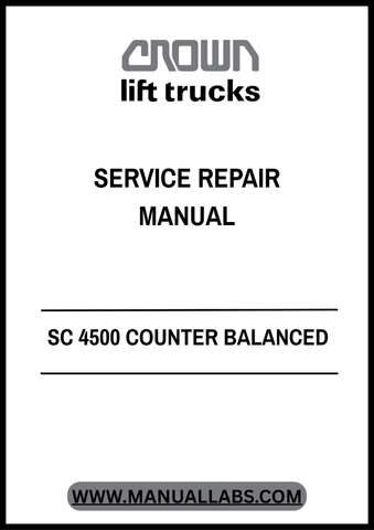 Don't let unexpected issues slow you down. Invest in the CROWN FORKLIFT SC 4500 Service Repair Manual today and ensure your equipment remains in peak condition. With this manual at your fingertips, you can maximize productivity and extend the lifespan of your forklift.