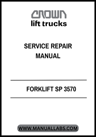 Enhance the performance and longevity of your Crown Forklift SP 3570 Stock Picker with our comprehensive Service Repair Manual in PDF format. This essential guide provides detailed instructions and diagrams, ensuring you have the right information at your fingertips for effective maintenance and repairs.