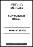 Enhance your maintenance capabilities with the CROWN FORKLIFT SP 4000 STOCK PICKER SERVICE REPAIR MANUAL in PDF format. This comprehensive guide is designed specifically for the SP 4000 model, providing you with detailed instructions and insights to keep your equipment running smoothly.