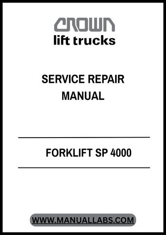 Enhance your maintenance capabilities with the CROWN FORKLIFT SP 4000 STOCK PICKER SERVICE REPAIR MANUAL in PDF format. This comprehensive guide is designed specifically for the SP 4000 model, providing you with detailed instructions and insights to keep your equipment running smoothly.