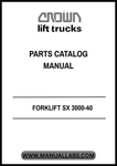 Discover the ultimate resource for maintaining your Crown Forklift with the SX 3000-40 Parts Catalog Manual in PDF format. This comprehensive guide provides detailed diagrams and part numbers, ensuring you have everything you need to keep your equipment running smoothly and efficiently.
