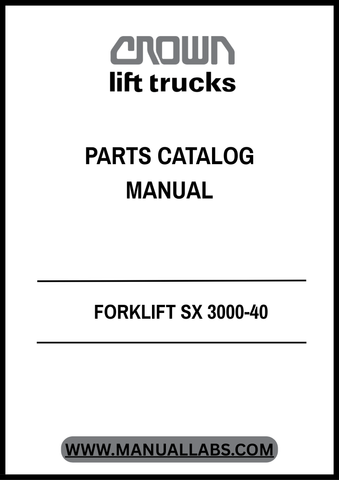 Discover the ultimate resource for maintaining your Crown Forklift with the SX 3000-40 Parts Catalog Manual in PDF format. This comprehensive guide provides detailed diagrams and part numbers, ensuring you have everything you need to keep your equipment running smoothly and efficiently.
