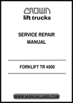 Unlock the full potential of your Crown Forklift TR 4500 Tractor with our comprehensive Service Repair Manual in PDF format. This essential guide is designed to provide you with detailed instructions, diagrams, and troubleshooting tips to keep your equipment running smoothly and efficiently.