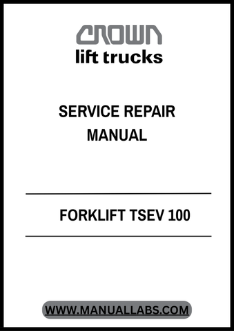 Enhance your maintenance capabilities with the CROWN FORKLIFT TSEV 100 TURRENT SERVICE REPAIR MANUAL in PDF format. This comprehensive guide is designed specifically for the TSEV 100 model, providing detailed instructions and insights to ensure optimal performance and longevity of your forklift.