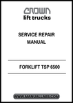 Don't let equipment downtime hinder your operations. Invest in the Crown Forklift TSP 6500 Service Repair Manual today and empower yourself with the knowledge to tackle any maintenance challenge. Your forklift deserves the best care, and this manual is your key to achieving optimal performance.