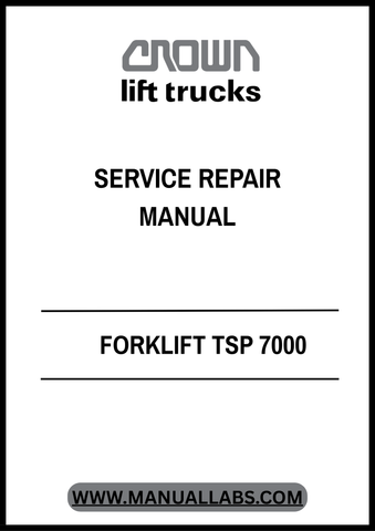 Ensure your Crown Forklift TSP 7000 operates at peak performance with our comprehensive Service Repair Manual in PDF format. This essential guide provides detailed instructions and diagrams, making it easy to troubleshoot and repair your turret forklift efficiently.
