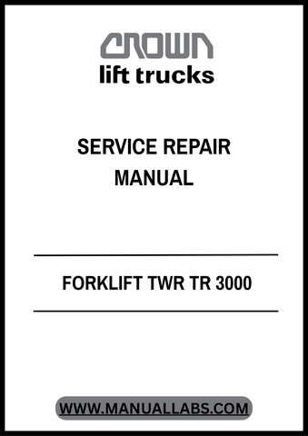 Unlock the full potential of your Crown Forklift TWR TR 3000 Tractor with our comprehensive Service Repair Manual in PDF format. This essential guide is designed to provide you with detailed instructions and insights, ensuring that you can perform maintenance and repairs with confidence and ease.