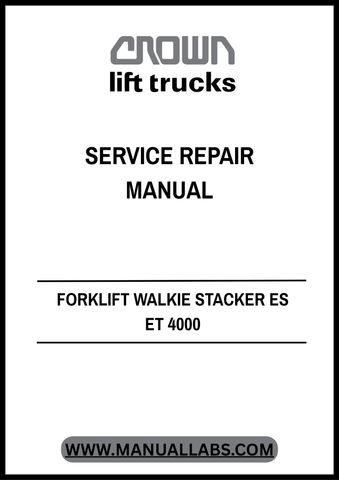  Ideal for technicians and operators alike, the PDF format allows for easy access on any device, making it convenient to reference while on the job. Invest in the CROWN FORKLIFT WALKIE STACKER ES ET 4000 SERVICE REPAIR MANUAL today and ensure your equipment remains reliable and efficient for years to come.