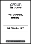 Enhance your maintenance efficiency with the CROWN FORKLIF WP 3000 Pallet Parts Catalog Manual in PDF format. This comprehensive guide provides detailed diagrams and part numbers, making it easy to identify and order the exact components you need for your forklift.