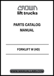 Invest in the longevity and efficiency of your Crown Forklift today. Download the Crown Forklift W (HD) Parts Catalog Manual and empower yourself with the knowledge to perform repairs and maintenance with confidence.