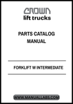  Invest in the longevity and performance of your equipment with this essential resource. The CROWN FORKLIFT W INTERMEDIATE PARTS CATALOG MANUAL is not just a manual; it's a vital tool for any operator or technician looking to maintain peak performance and reliability in their forklift operations.