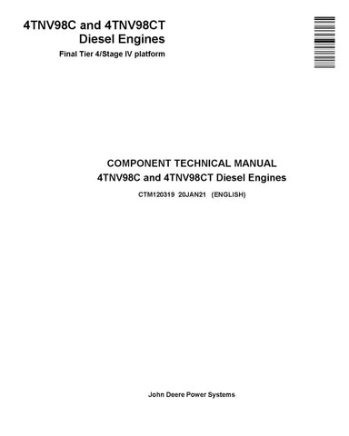 YANMAR 4TNV98C AND 4TNV98CT DIESEL ENGINE TECHNICAL MANUAL - PDF FILE
