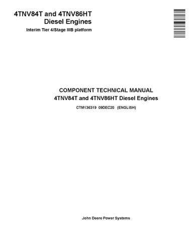 YANMAR 4TNV84T AND 4TNV86HT DIESEL ENGINE TECHNICAL MANUAL - PDF FILE