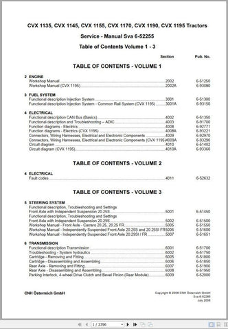 CASE TRACTOR CVX1135 TO CVX1195 SERVICE MANUAL - PDF FLE