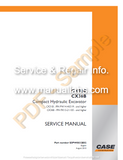 Case CX31B, CX36B Compact Excavator Service Repair Manual - PDF File Download