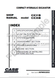 Case CX31B, CX36B Compact Excavator Service Repair Manual - PDF