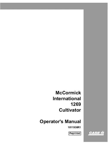 Case IH 1269 McCormick International for 400,450, 460, 560 Operator`s Manual 1011938R1 - Manual labs
