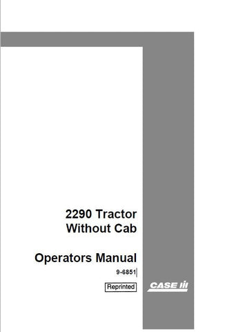 Case IH 2290 Tractor (Without Cab) Operator’s Manual 9-6851 - Manual labs