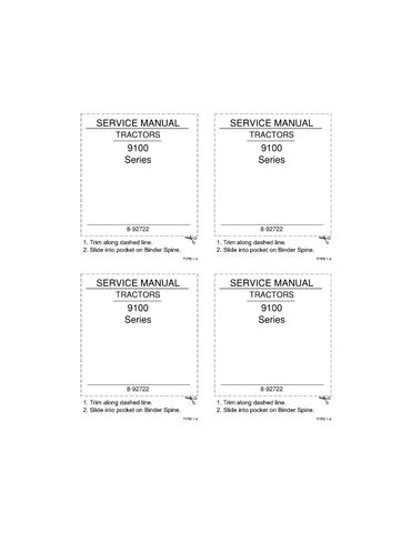 Case IH 9110, 9130, 9150, 9170, 9180 Tractor Service Manual - PDF File Download