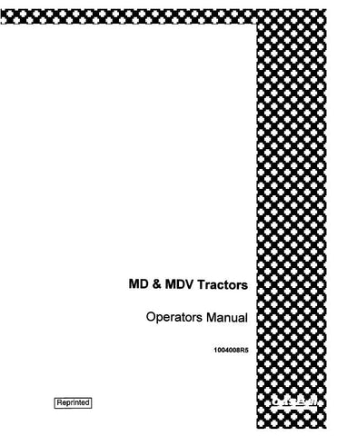 Case IH MD & MDV Tractor Operator's Manual 1004008R5 - Manual labs