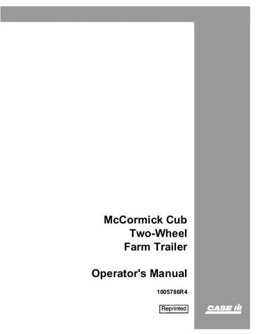 Case IH McCormick 2 Wheel - IH Cub Operator`s Manual 1005786R4 - Manual labs