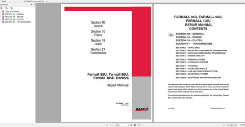 CASE IH_FARMAL 85U, 95U, 105U TRACTORS REPAIR MANUAL - PDF FILE