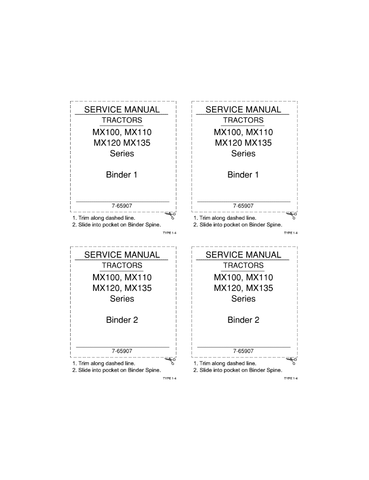 Case IH MX100, MX110, MX120, MX135 Series Tractor Manual 7-65907