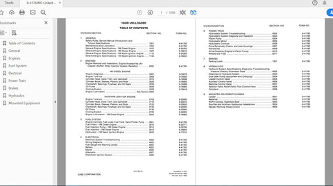 CASE IH TRACTOR 1845B UNI-LOADER COMPLETE SERVICE MANUAL 8-41760R0 - PDF FILE