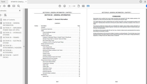 CASE IH TRACTOR DCX101 DISC MOWER CONDITIONER SERVICE MANUAL 87548193M - PDF FILE