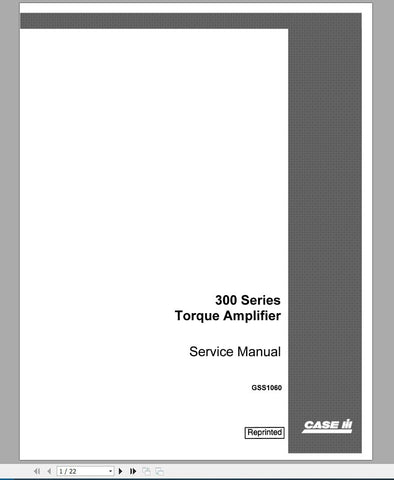 CASE IH TRACTOR TORQUE AMPLIFIER 300 SERIES 400 SERVICE MANUAL GSS1060 - PDF FILE