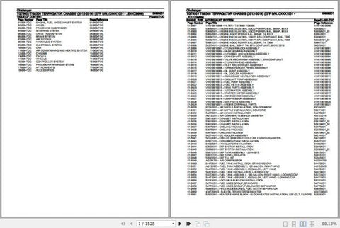 CHALLENGER TERRAGATOR TG7300, TG8300 CHASSIS SPARE PARTS CATALOGUE MANUAL 549692D1 - PDF FILE