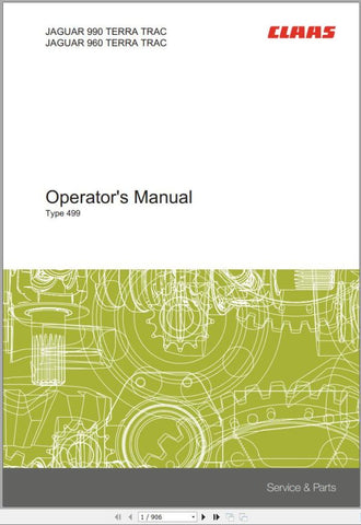 Enhance your operational efficiency with the CLAAS Forage Harvester Jaguar 900-830 Typ 493 Repair and Operator Manual. This comprehensive PDF file is designed to provide you with essential insights and detailed instructions for the maintenance and operation of your
