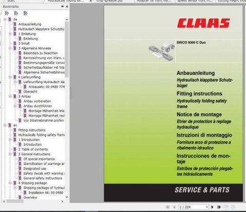 Enhance your CLAAS mower experience with the comprehensive Fitting Instruction Manual for the DISCO 8600C, 9100C, and 9300C models. This PDF file is designed to provide you with clear, step-by-step guidance, ensuring that you can efficiently install and maintain your equipment with confidence.
