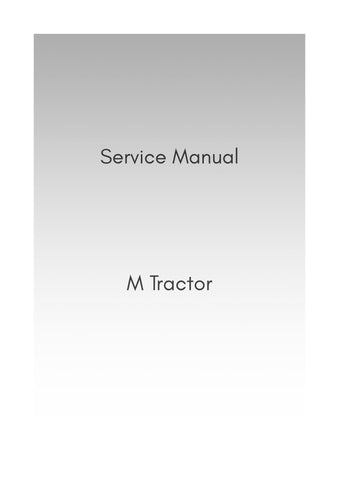 Download Manual for M Tractors