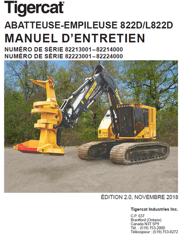 TIGERCAT 822D FELLER BUNCHER MANUAL