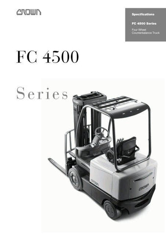 Crown Forklift FC 4500 Series AC Traction Service Repair Manual - Manual labs