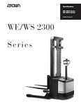 Crown Forklift WE/WS 2300 Series Service Repair Manual - Manual labs
