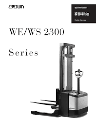 Crown Forklift WE/WS 2300 Series Service Repair Manual - Manual labs