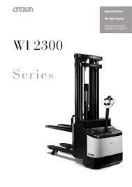 Crown Forklift WI 2300 Series Service Repair Manual - Manual labs