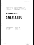 Komatsu D20, D21A, P, PL Dozer Bulldozer Service Repair Manual SN 45001, 45003 - PDF File Download