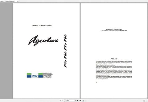DEUTZ-FAHR AGROLUX F50 F60 F70 F80 OPERATOR’S MANUAL - PDF FILE