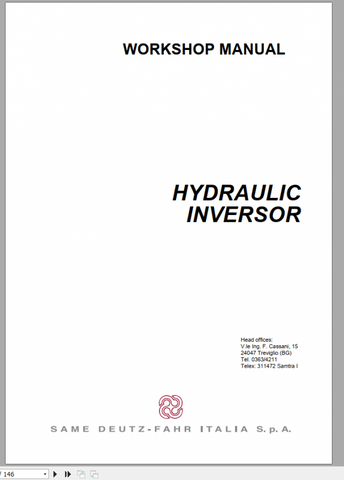 Unlock the full potential of your DEUTZ FAHR 110-130 with our comprehensive Hydraulic Inversor Workshop Manual. This PDF file is meticulously designed to provide you with detailed