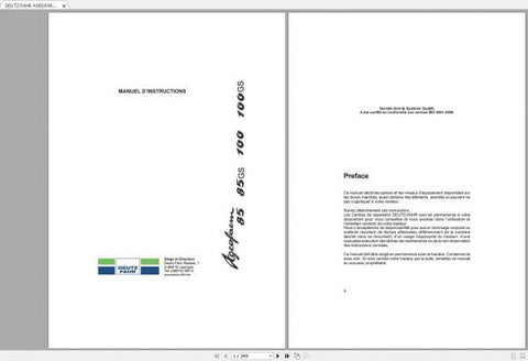 Unlock the full potential of your DEUTZ-FAHR AGROFARM 85 with our comprehensive Operator’s Manual, available in a convenient PDF format. This essential guide provides detailed instructions and insights to help you operate and maintain your tractor