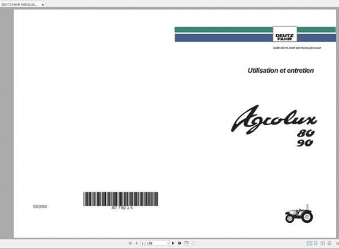 Enhance your DEUTZ-FAHR AGROLUX 80 90 experience with our comprehensive User & Maintenance Manual, available in a convenient PDF format. This