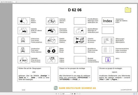 Discover the ultimate resource for maintaining your DEUTZ-FAHR D6206 with our comprehensive Spare Parts Catalogue Manual. This PDF file is meticulously designed to provide you with detailed information on all components, ensuring you have everything you need