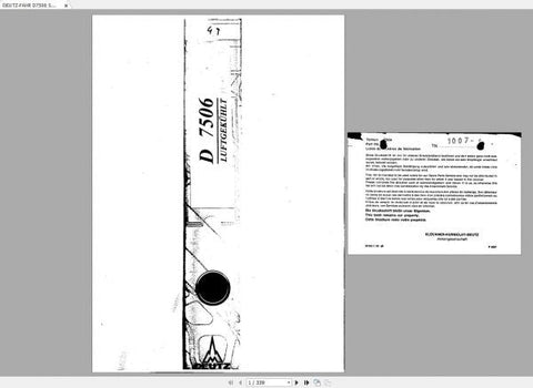 Discover the DEUTZ-FAHR D7506 Spare Parts Catalogue Manual, a comprehensive PDF resource designed for efficient maintenance and repair of your machinery. This manual