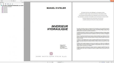 Unlock the full potential of your DEUTZ-FAHR machinery with the comprehensive INVERSEUR HYDRAULIQUE workshop manual, specifically designed for 110 and 130 HP models. This PDF file serves as an essential resource for both seasoned