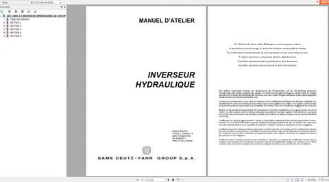 Unlock the full potential of your DEUTZ-FAHR machinery with the INVERSEUR HYDRAULIQUE workshop manual, specifically designed for 80 and 105 HP models. This comprehensive PDF file provides detailed insights into the hydraulic reversing system