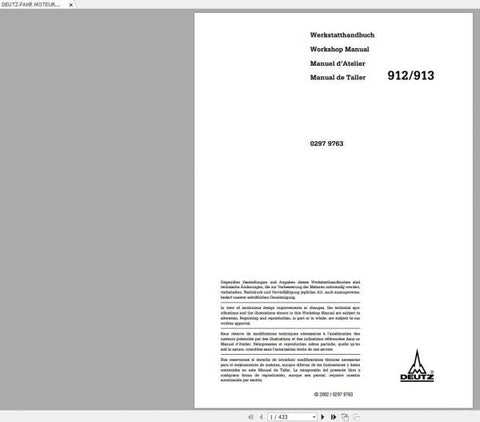 Unlock the full potential of your DEUTZ-FAHR diesel engines with the comprehensive Workshop Manual
